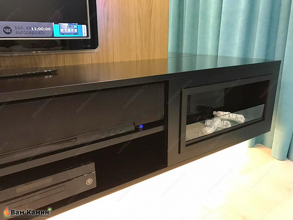 Биокамин в нишу SteelHeat LEADER 700 Small в тумбе Биокамин в нишу SteelHeat LEADER 700 Small в тумбе