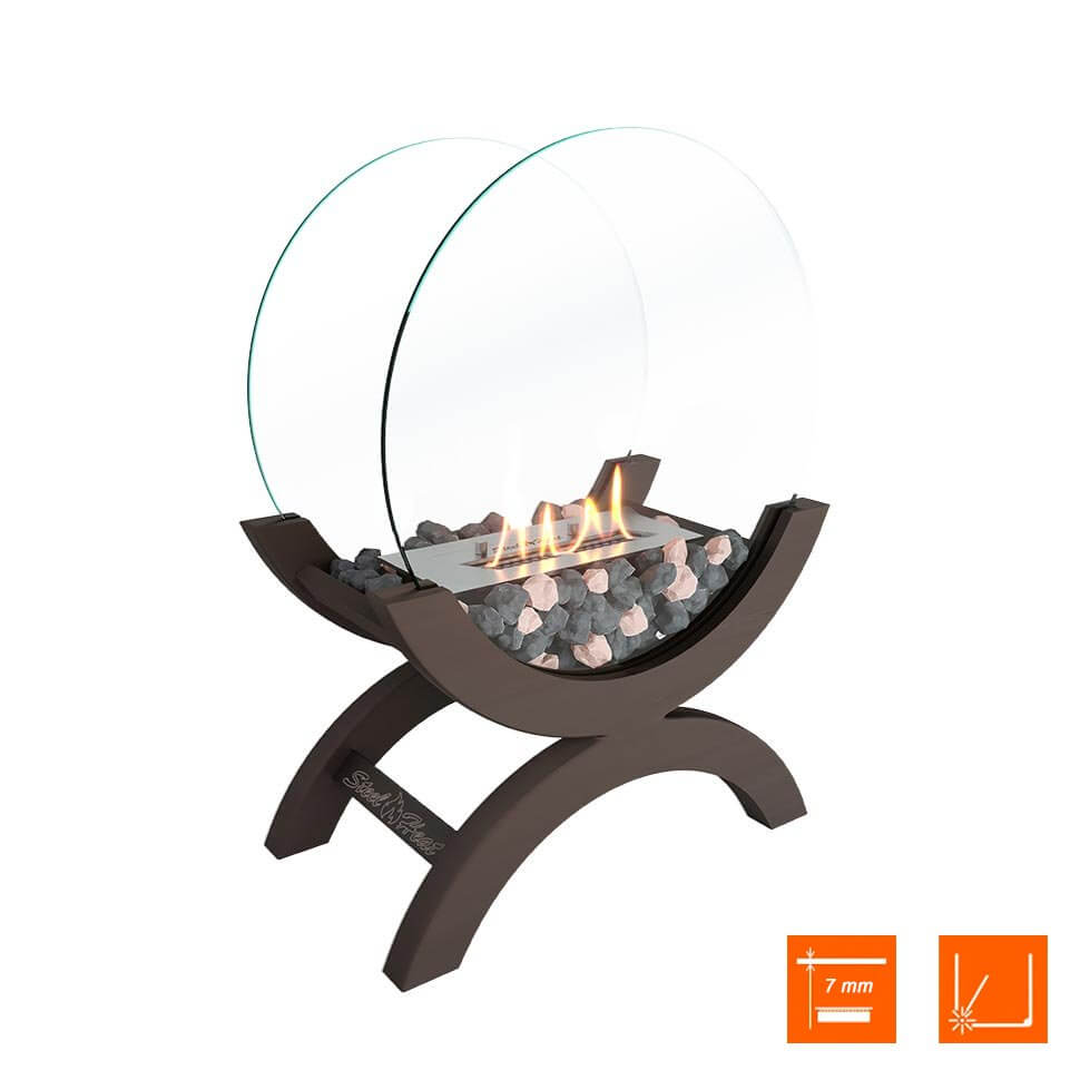 Биокамин напольный SteelHeat WOOD 400 коричневый Биокамин напольный SteelHeat WOOD 400 коричневый