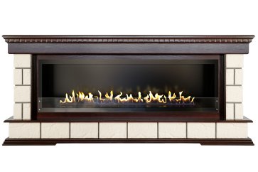 Линейный биокамин Firezo Shateau Темный дуб, стандарт